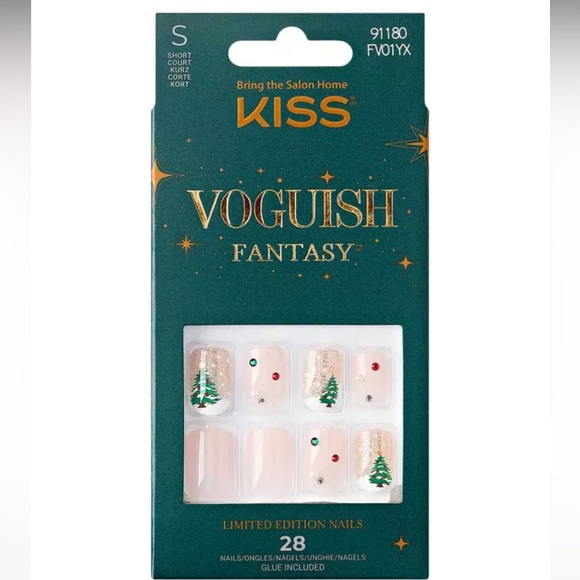 Bundle of Kiss Voguish Fantasy Holiday edition Nails - Set of 6 - Picture 8 of 13